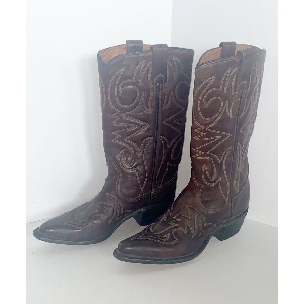 Texas Boot Co Texas Imperial Womens Brown Leather Country Western Cowboy Boots 6